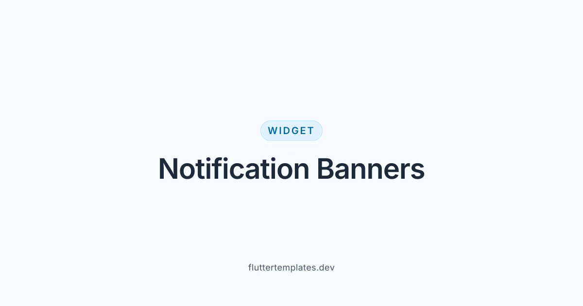 Notification Banners