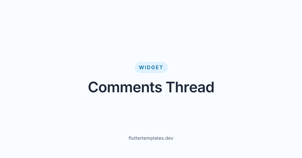 Comments Thread