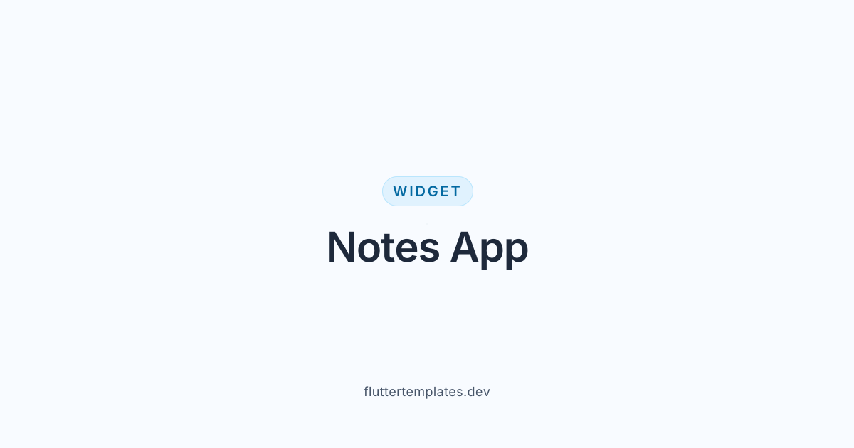 Ui Flutter R22 Lab Notes Flutter Notes App — Flutter Templates